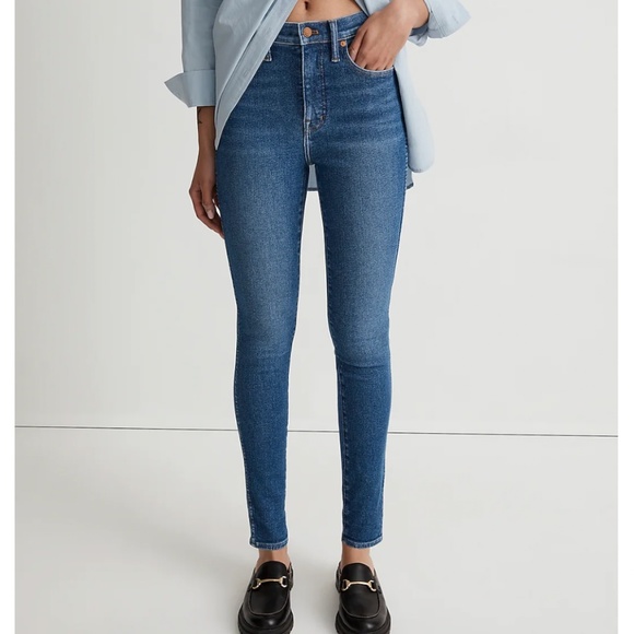 Madewell Tall 10" High-Rise Skinny Jeans, Eardley Wash Size 27 - Picture 3 of 4